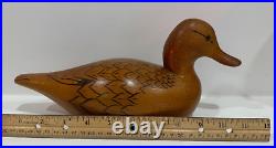 Big Sky Carvers Wood Wen Mallard Signed Craig Fellows'82 Duck Decoy