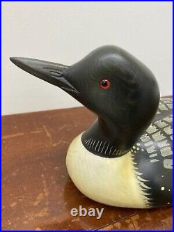 Big Sky Carvers Wooden Common Loon Duck Decoy 20 Signed Donna Hartley 2000