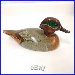 Big Sky Carvers Wooden Duck Decoy Hand Carved Signed Craig Fellows