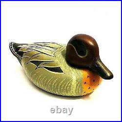 Big Sky Carvers Wooden Duck Green Wing Teal Signed B. Stafford 10 Long