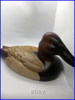 Big Sky Carvers Wooden Hand Made Duck Decoy 20 Signed Kay Durham