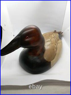 Big Sky Carvers Wooden Hand Made Duck Decoy 20 Signed Kay Durham