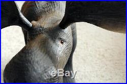 Big Sky Carvers Wooden Moose Sculpture Designed By Jeff Flemming Very Rare