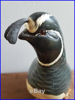 Big Sky Carvers Wooden Quail, Handcrafted in Manhattan, Montana