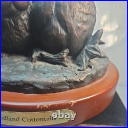 Big Sky Carvers Woodland Cottontails Bronzed Rabbits Bunnies 1983 Burl Jones