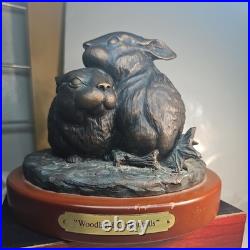 Big Sky Carvers Woodland Cottontails Bronzed Rabbits Bunnies 1983 Burl Jones