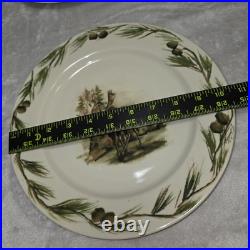 Big Sky Carvers Woodland Moose 10.5 Dinner Plates Pinecones Karry Hesla Set 3