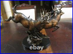 Big Sky Carvers bronze living large deer statue 2006