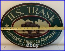 Big Sky Carvers buffalo sign Montana artist signed h. S. Track shoe Hand Painted