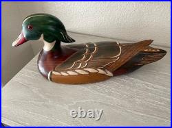 Big Sky Carvers large Wood Duck Drake signed by Tommy Findley