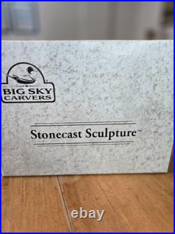 Big Sky Carvers mare/foal Stone Cast Finished Scupture 10l x 3 w x 6.5h