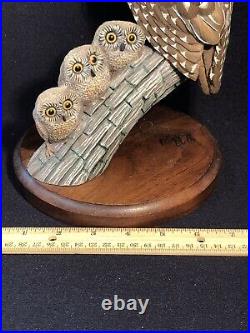 Big Sky Carvers owl & owlets MotherHood Series Signed By Ashley Gray #6 of 1950