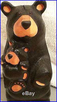 Big Sky Carvers solid wood bear carved 19 Tall by Jeff Fleming