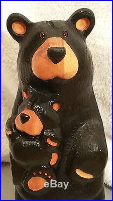 Big Sky Carvers solid wood bear carved 19 Tall by Jeff Fleming