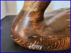 Big Sky Carvers' wooden Large 20 Duck decoy Dated 2002 Tammy Finly