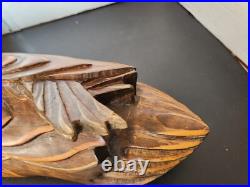 Big Sky Carvers' wooden Large 20 Duck decoy Dated 2002 Tammy Finly