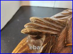 Big Sky Carvers' wooden Large 20 Duck decoy Dated 2002 Tammy Finly