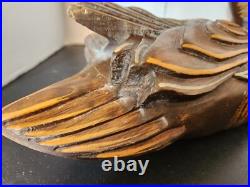 Big Sky Carvers' wooden Large 20 Duck decoy Dated 2002 Tammy Finly