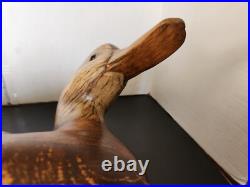 Big Sky Carvers' wooden Large 20 Duck decoy Dated 2002 Tammy Finly