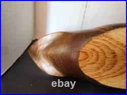 Big Sky Carvers' wooden Large 20 Duck decoy Dated 2002 Tammy Finly