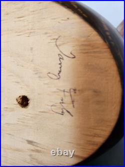 Big Sky Carvers' wooden Large 20 Duck decoy Dated 2002 Tammy Finly