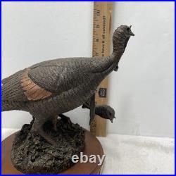 Big Sky Sculpture Carvers Double Take Turkeys 9 Bronze Finish Bradford Williams