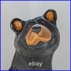 Big Sky Wood Carvers Sculpture Large 15.5 Black Bear Rustic Cabin Jeff Fleming