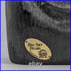 Big Sky Wood Carvers Sculpture Large 15.5 Black Bear Rustic Cabin Jeff Fleming