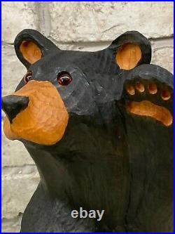 Big Sky Wooden MIKEY, the Waving Bear by JEFF FLEMING CARVERS 13 retired