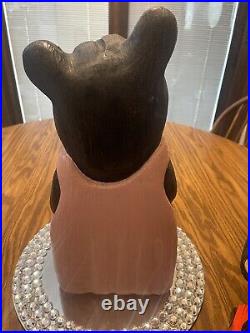 Big sky carvers retired Gert Big Sky Bear statue 14 in pink dress Vintage