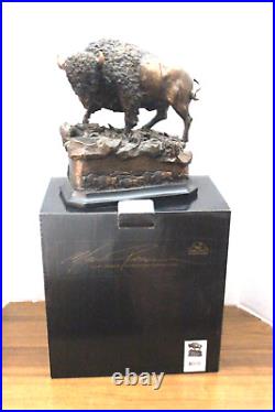 Bison Sculpture Marc Pierce Big Sky Carvers Signature Collection original box