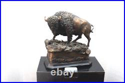 Bison Sculpture Marc Pierce Big Sky Carvers Signature Collection original box