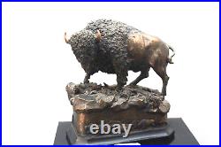 Bison Sculpture Marc Pierce Big Sky Carvers Signature Collection original box