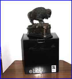 Bison Sculpture Marc Pierce Big Sky Carvers Signature Collection original box