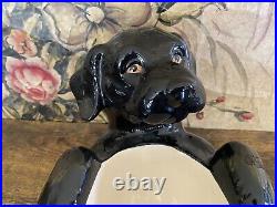 Black Lab Dog Bowl Canine Kitchen Creations Big Sky Carvers Ceramic Pet Trinket