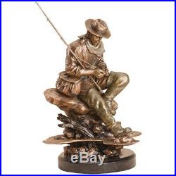 Bliss Fly Fishing Sculpture Indoor Office Outdoor Patio Decoration Ornament New