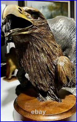 Bradford Williams Big Sky Carvers American Bald Eagle LE Bust Sculpture Decor