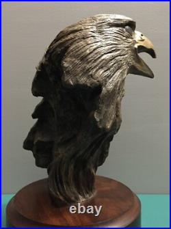 Bradford Williams Big Sky Carvers American Bald Eagle LE Bust Sculpture Decor