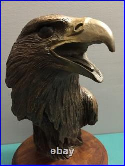 Bradford Williams Big Sky Carvers American Bald Eagle LE Bust Sculpture Decor