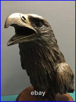 Bradford Williams Big Sky Carvers American Bald Eagle LE Bust Sculpture Decor