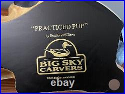 Bradford Williams Big Sky Carvers Labrador Retriever Puppy Dog Duck Hunt Statue