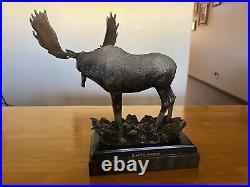 Bradford Williams Big Sky Carvers Montana Grand Old Man Bronze Moose Sculpture