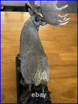 Bradford Williams Big Sky Carvers Montana Grand Old Man Bronze Moose Sculpture