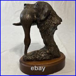 Bradford Williams Grand MasterHunting Dog Retriever Duck Bronze Sculpture #1116