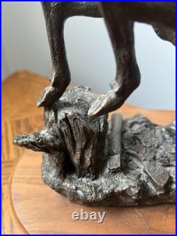 Bronze Whitetail Deer Leaping by B. J. Williams, Big Sky Carvings