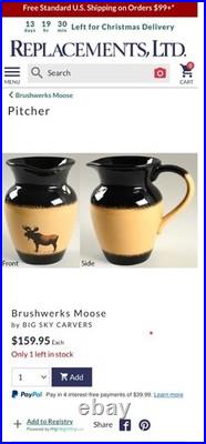 Brushwerks Big Sky carvers Moose Pitcher (Rare)