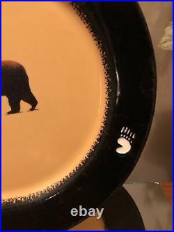 Brushwerks by Big Sky Carvers Bear Dinner Plates Set Of 4 Measures 11