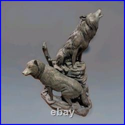 Burl Jones Big Sky Carvers Wolf Howling Nature Sculpture Collection Statue Wolve