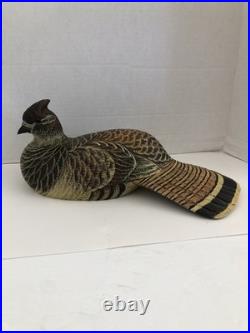 CHRIS OLSON BIG SKY CARVERS MASTER EDITION 22 of 300 CARVED RUFFLED GROUSE XLNT