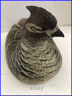 CHRIS OLSON BIG SKY CARVERS MASTER EDITION 22 of 300 CARVED RUFFLED GROUSE XLNT